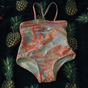 Art Class Orange and Pink One Piece Swimsuit Modern Design